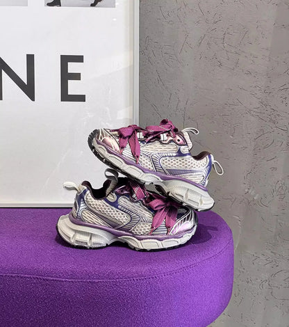 Children's Sneakers Chunky 2025 New Girls Basketball Shoes Fashion Versatile Kids Causal Boys Sports Shoes for School Breathable