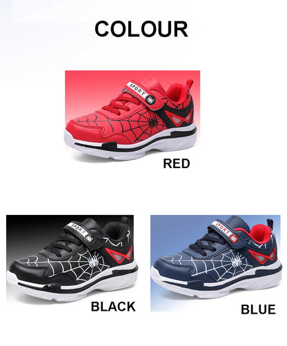 Kids Shoes Boys Sneakers Red PU Leather Children Sneakers New Fashion Casual Fashion Sports Outdoor Running Tennis Shoes for Boy
