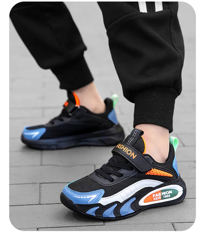 Children's Sneakers for Boys Breathable Mesh Running Sports Shoes Lightweight Students Kids Casual Walking Shoes Non-Slip