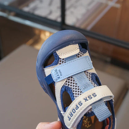 New Children's Sandals Soft Bottom Head Protection Boys and Girls Baby Walking Shoes Korean Style