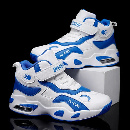 Kids Basketball Shoes Boys Student Sports Shoes School Daily Outdoor Running Sneakers High Top Children Basketball Sneakers
