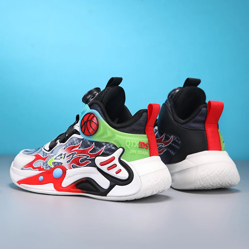 Kids Sneakers Fashion Basketball Shoes for Children Boys Breathable Mesh Sneakers Casual Sports Shoes New Design Trainers