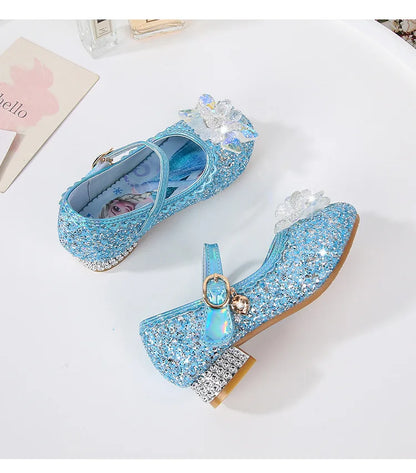 Spring New Children's Shoes Ice And Snow Romance Princess Elsa Shoes Girl's Fashion Sandals Crystal Princess Shoes