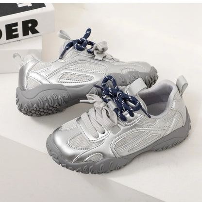 Boys Girls Skate Sneakers  New Autumn Toddler Walking Shoes Soft Sole Non-slip Versatile School Outdoor Mountain Trainers