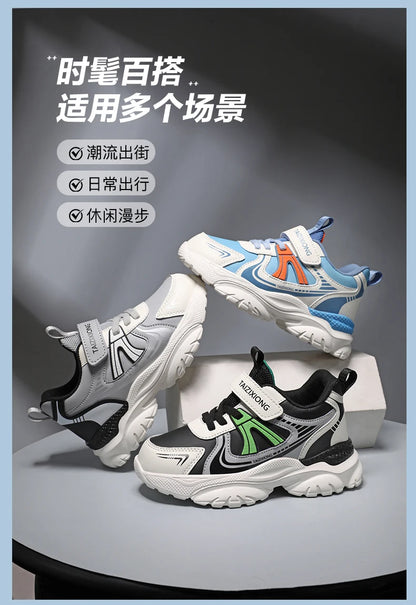 Kids Sneakers Casual Sports Shoes for Children 2025 New Design PU Leather Sneakers Boys Fashion Printed Running Shoes Trainers