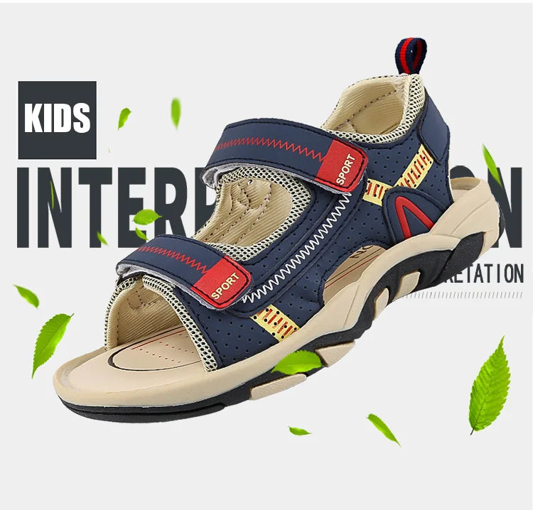 Kids Sport Sandals for Boys Breathable Outdoor Soft Sole Beach Shoes Summer Children's Casual Walking Sandals Anti-Slip