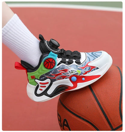 Kids Sneakers Fashion Basketball Shoes for Children Boys Breathable Mesh Sneakers Casual Sports Shoes New Design Trainers