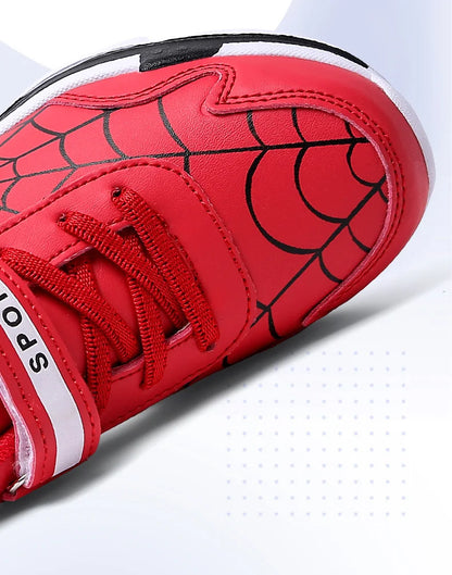 Kids Shoes Boys Sneakers Red PU Leather Children Sneakers New Fashion Casual Fashion Sports Outdoor Running Tennis Shoes for Boy