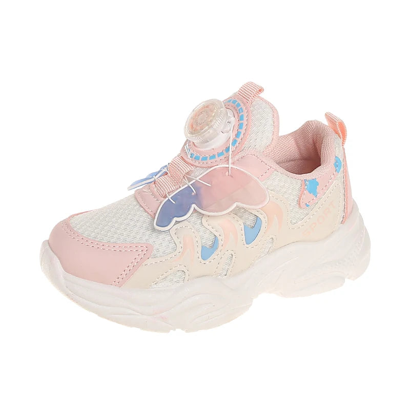 Girl's Sneakers School Running Versatile Kids Basketball Shoes Breathable Children's Sports Shoes Fashion Simple Causal Sneakers
