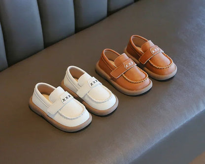 Boys Formal Leather Shoes for Children Kindergarten School Fashion Flats Kids Slip-on Loafers Classic Spring Autumn Korean Style