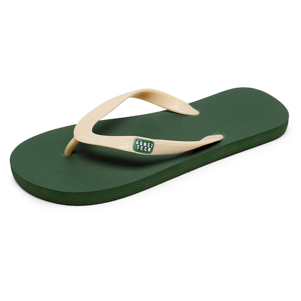 Men's Trendy Rubber Non-slip Fashion Flip-flop Beach Slippers (Available)