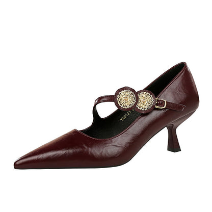 Party High Heels Thin Heel Shallow Mouth Pointed Toe