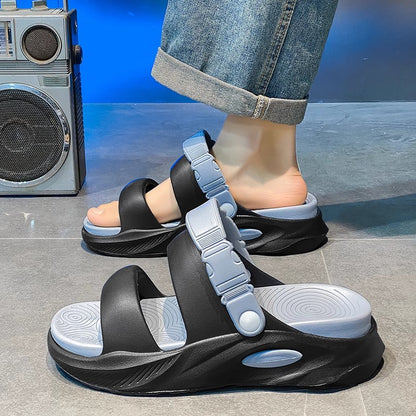 Sports Slippers Men's Thick Bottom Wear-resistant Non-slip Sandals