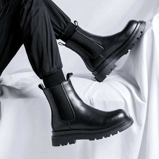 Chelsea Men's High-top Smoke Pipe British Martin Boots