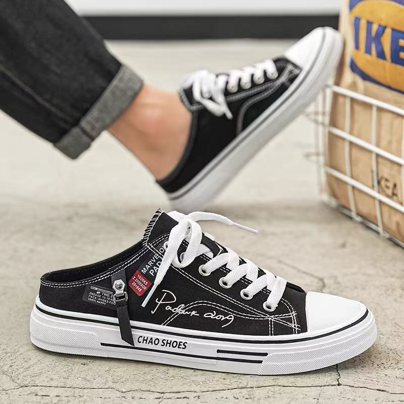 Canvas Men's Breathable Versatile Slip-on Lofter Heel-free Sports Casual Shoes (Available)