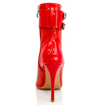 Female Fashion High Heel Open Finger Lace-up High Top Ankle Boots