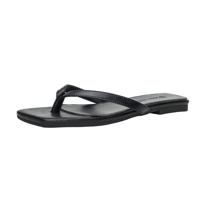 Square Head Flip Flops French Style Kitten Heel Women
