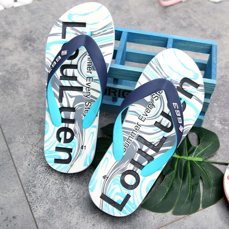 Herringbone Rubber Anti slip Clamp Feet Sandals, Beach Slippers for Outer Wear, Men's Summer